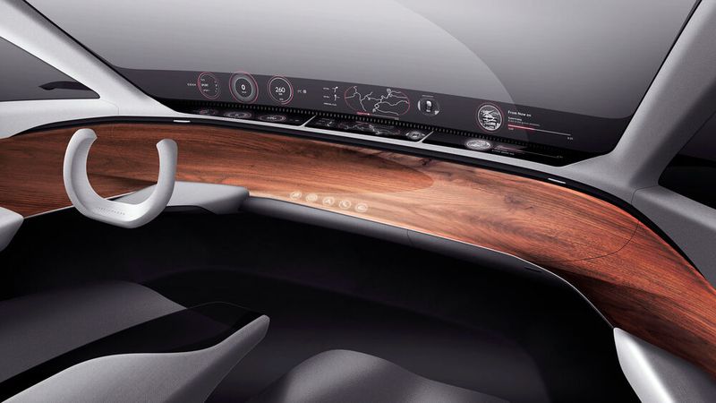 Windschutzscheibe mit p-polarisiertem „Black Band“ Head-up-Display von AGC Automotive.(Bild:  AGC Automotive)