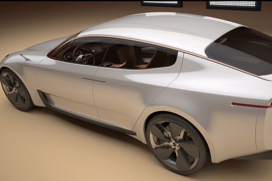 Kia macht in Frankfurt mit der Studie einer viertürigen Sportlimousine mit Heckantrieb auf sich aufmerksam. (Archiv: Vogel Business Media)