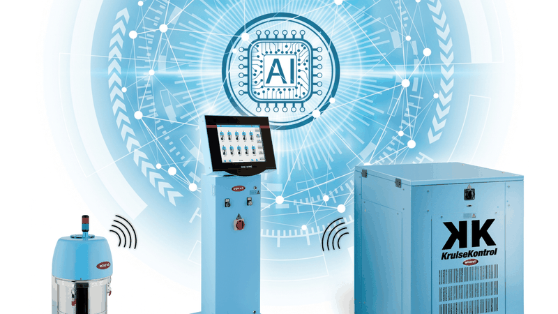 Die Loadmatik-Systemkomponenten für eine automatisierte Granulatförderung: Die Steuerungseinheit One Wire 6 Plus (Mitte), der Saugabscheider X-Loader (l.) und die Geschwindigkeitsregelung Kruise-Kontrol (r.).(Bild:  Moretto)