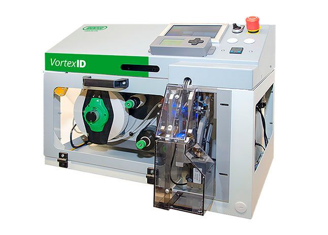 Identco: An Stand 557, Halle A2 wird das Unternehmen sein robustes neues automatisches Drahtmarkierungssystem vorstellen und Live-Demonstrationen von VortexID anbieten. (Bild: Identco)