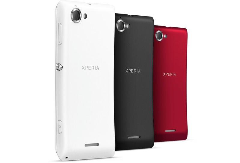 Auch das Xperia L wird es in den Farben Schwarz, Weiß und Rot geben. (Bild: Sony)