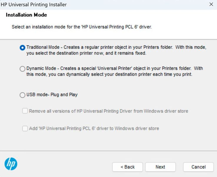 Auswählen der Installationsoptionen und der Verbindungstechnologie es HP-Druckers. (Bild: Joos - HP)