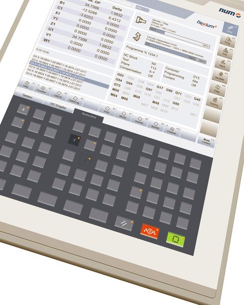 Mit dem 19 Zoll grossen, projektiv-kapazitiven Touchpanel-System setzt Num auf dem Gebiet von Bedienpanels in der Maschinenbauindustrie neue Massstäbe. (Bild: NUM)