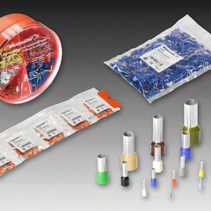 Weidmüller bietet ein umfassendes Sortiment an isolierten Aderendhülsen und Zwillings-Aderendhülsen in allen marktüblichen Farbvarianten. Die Aderendhülsen inklusive Crimpung sind UL-zertifiziert und in verschiedenen Verpackungsformen sowie -größen lieferbar.