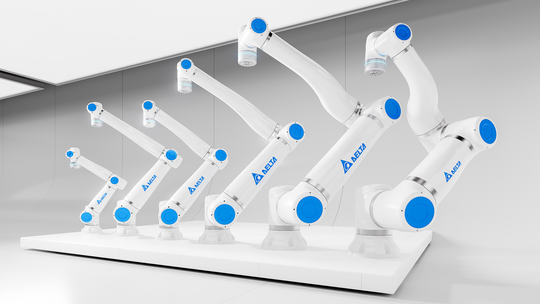 Delta Electronics bietet mit der D-Bot-Serie hochflexible, kollaborative Industrieroboter.(Bild:  Delta Electronics)