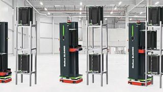 Der Melkus Rack Stacker BLS4060 eignet sich für den Transport und das Handling von speziellen Leiterplattenmagazinen und klassische Euroboxen. (Bild: Melkus Mechatronic)