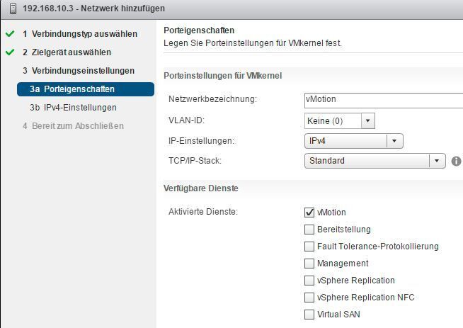 Für verschiedene Funktionen lassen sich unterschiedliche Portgruppen, Netzwerkadapter und virtuelle Switches nutzen. (Joos)