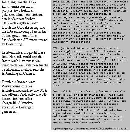 Siemens und Genesys Telecommunications Laboratories Inc. beschließen Integration. (Archiv: Vogel Business Media)