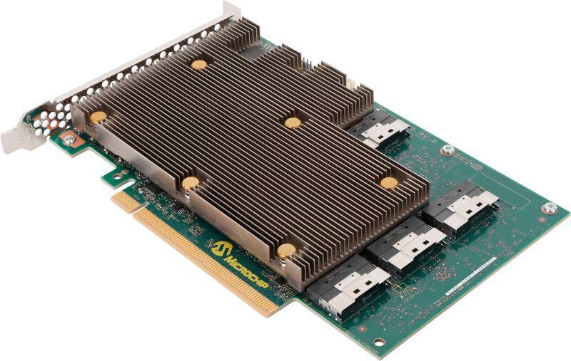 Der neue 3200 RAID Adapter von Microchip ist das Flaggschiff der neuen Produktfamilie von HBA-Adaptern. (Microchip/Matzer)