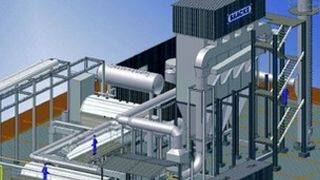 Die neue Anlage zur Prozessdampferzeugung besteht aus zwei Brennkammern, einem großen Kessel, der Staubfilteranlage und einem 30 Meter hohen Kamin. Im Juli 2013 soll der Bau des Elf-Millionen-Euro-Projekts beginnen. (Bild: Saacke)