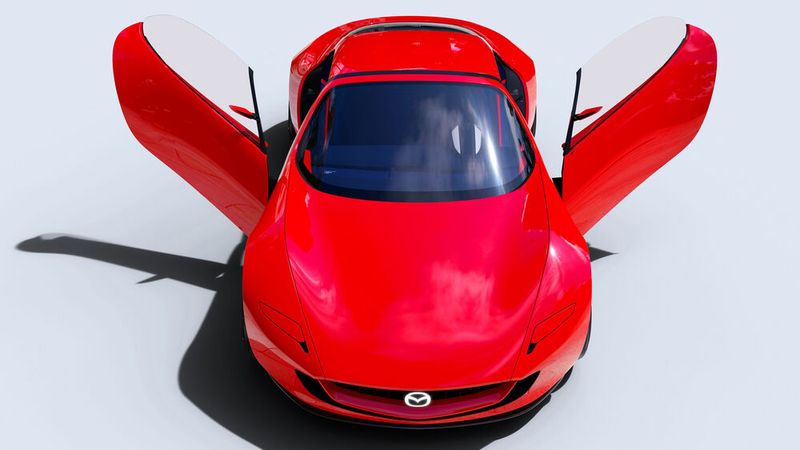 Flügeltüren geben den Einstieg frei. (Bild: Mazda)