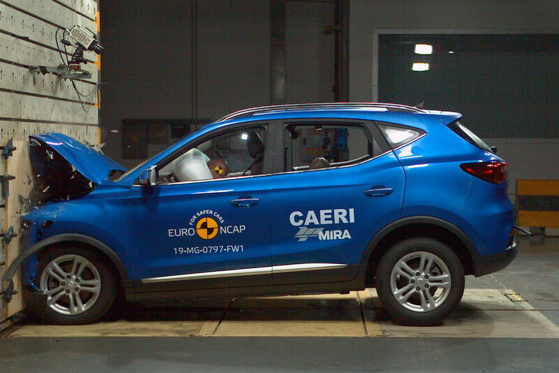 ... der Elektro-Crossover MG ZS EV, ... (Euro-NCAP)