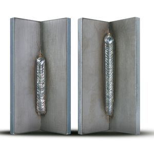 Mit der Funktion Speedup von Lorch (rechts im Bild) lassen sich Steignähte wesentlich schneller und gleichmäßiger schweißen als mit der herkömmlichen „Tannenbaumtechnik“ (daneben), wie Lorch erklärt.