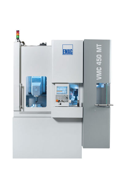 Die Maschinen der VMC-MT­Baureihe sind hochflexible Produktionszentren. Universalität steht im Fokus der Maschinen, die sich auf nahezu jede Kundenanforderung konfigurieren lassen. (Bild: Emag)