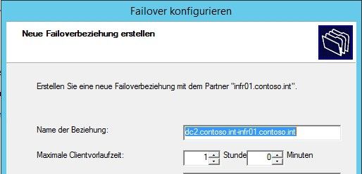 Abbildung 7: Ist der Ziel-Server bereit und liegen keine Bereichs-Überschneidungen vor, lässt sich der Assistent fortführen. Auf der nächsten Seite wird festgelegt, in welchem Zeitintervall die Adress-Leases verlängert werden können, wenn der zweite Replikations-Server nicht verfügbar ist. (Bild: Joos)