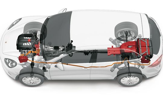 Der neue Cayenne ist der erste Porsche mit Hybrid-Antrieb. Bis zu einer Geschwindigkeit von 60 km/h soll rein elektrisch gefahren werden. (Archiv: Vogel Business Media)