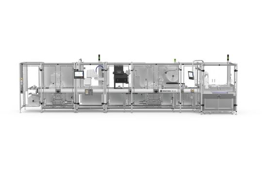 Zur Interpack hat Multivac anhand einer interaktiven Pharmalinie das sichere Verpacken von sensiblen Pharmazeutika demonstriert.(Bild:  Multivac Sepp Haggenmüller SE & Co. KG)