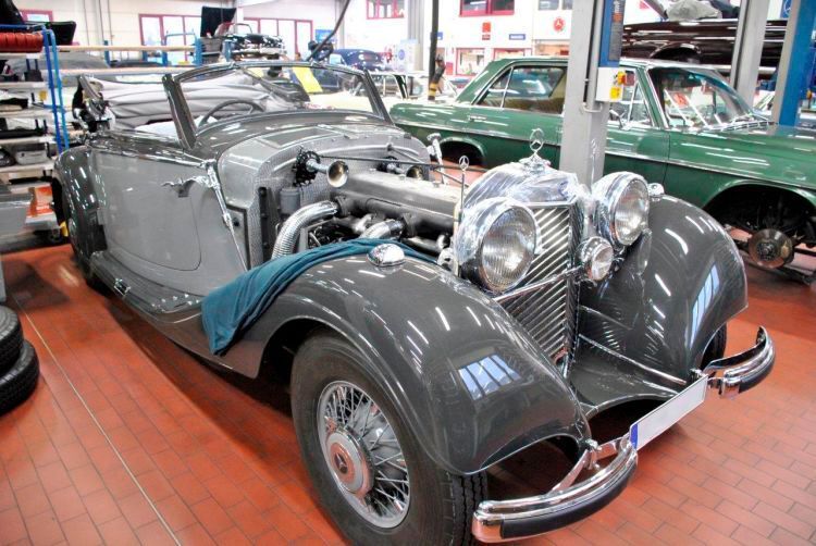 Fast fertig: ein Mercedes-Benz Typ 540 K Cabriolet A. Von diesem Typ wurden von 1936 bis 1939 gerade einmal 83 Exemplare gebaut. (Dominsky/»kfz-betrieb«)