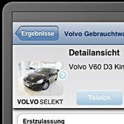 Die neue App von Volvo ermöglicht den mobilen Zugriff auf das Gebrauchtwagenangebot der deutschen Händler. (Archiv: Vogel Business Media)