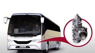 Die Kugelumlauftechnologie in Kombination mit dem iHSA Modul von Tedrive Steering ermöglicht den Einsatz von aktiven Fahrerassistenzsystemen und vielen weiteren Sicherheits- und Komfort-Funktionen jetzt auch in Bussen. (Foto: Tedrive Steering)