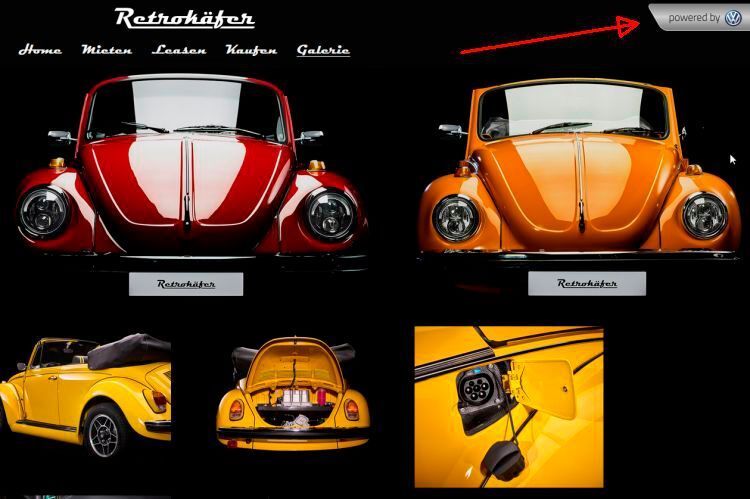 Siehe oben rechts: Dank der Kooperation mit dem Hersteller darf Retrokäfer auch das offizielle VW-Logo nutzen. (Dominsky)