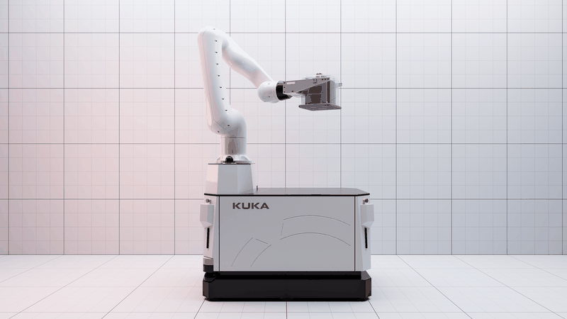 Der Roboterarm des KMR iisy CR läuft auf dem neuen, skalierbaren und flexibel anpassba-ren Betriebssystem iiQKA.OS2 mit vollständigem Virtual Robot Controller (VRC).(Bild:  KUKA)