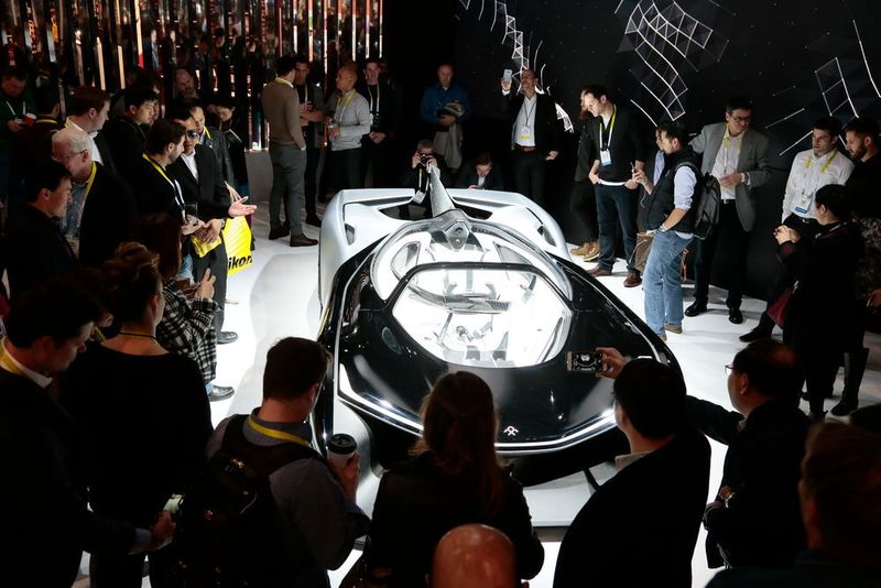 Faraday Future enthüllte ein Konzeptauto. (CES)