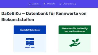 Interaktive Datenbank zu Kennwerten von Biokunststoffen DaKeBiKu ist online kostenlos verfügbar. (Bild: IfBB)