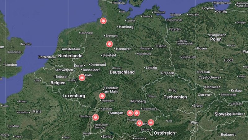6 Tage, 10 Stopps und rund 2.500 zurückgelegte Kilometer: Die diesjährige Rundreise führte uns von der österreichischen Grenze über Stationen im tiefen Westen bis an die Küste nach Cuxhaven.  (Bild: Screenshot – Google Maps)