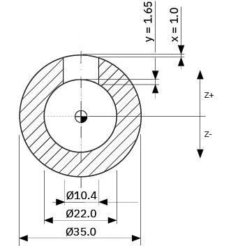 Technische Zeichnung des zu bearbeitenden Stahlrohrs mit Anwendungsdaten.(Bild:  Heule)