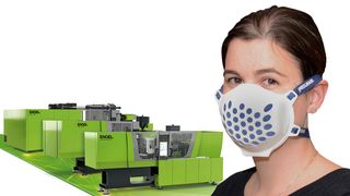 Auch die Spritzgießmaschinen-Hersteller Engel und dessen Partner, der Werkzeugbauer Haidlmaier, engagieren sich gegen Ansteckung mit dem Covind-19-Virus, indem auch sie sichere Schutzmasken herstellen. (Engel / Haidlmair)