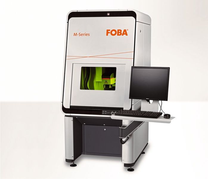 Der Markierarbeitsplatz Foba M2000  ist in die Laserschutzklasse 1 eingestuft und kann optional mit der Markierfunk­tion Mosaic geliefert werden. (Foba)
