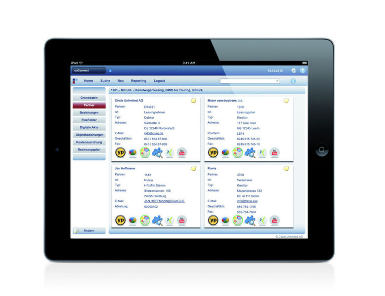 Weiterführende Informationsquellen zu SAP-Daten auf dem iPad. (Bild: Circle Unlimited)