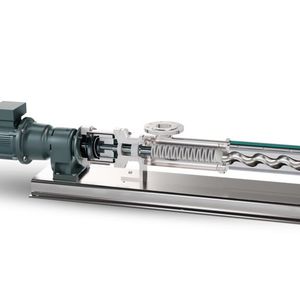 Magnetkupplung + Exzenterschneckenpumpe = Nemo MY. Die speziell für die Handhabung von Schlämmen mit hoher Viskosität entwickelte Magnetkupplungspumpe macht es möglich.(Bild:  Netzsch)