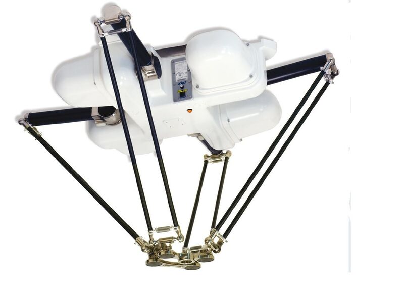 Le robot Quattro s650HS est le seul robot parallèle au monde certifi é USDA pour les applications de manutention des viandes et volailles. (Image: Adept Technology France)