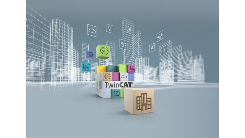 Auf der Light + Building 2026 präsentiert Beckhoff in Halle 11.0, Stand C56, wie TwinCAT 3 Building Automation alle Gebäudefunktionen auf einer Plattform integriert. (Bild:  Beckhoff Automation)