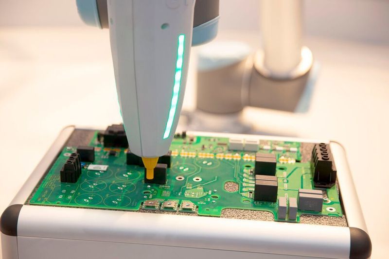 Weber will den Anwendern mit dem SEV-C eine visionäre Montageprozessalternative im Rahmen eines sicheren kollaborativen Menschen-Roboter-Arbeitsplatzes bieten. Effizienz durch extrem kurze Taktzeiten ist laut Hersteller dabei das Kernversprechen. (Weber Schraubautomaten)