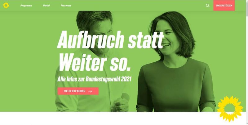 Die Internetseite der Grünen hat 5,4 erreicht (www.gruene.de)