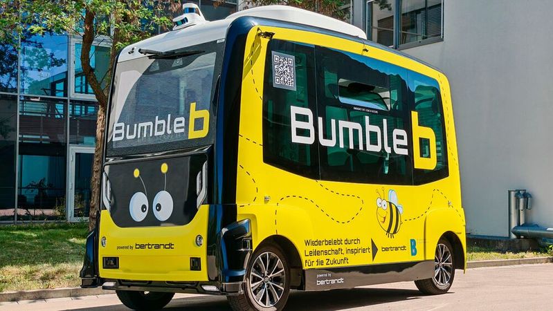 „BumbleB“ ist ein autonom fahrendes Shuttle, das von Bertrandt entwickelt wurde.(Bild:  Bertrandt)
