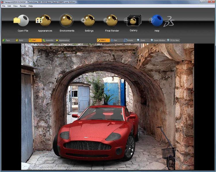 Mit PhotoView 360 ist es jetzt selbst für Anfänger noch einfacher, fotorealistische Bilder in professioneller Qualität zu rendern. Bild: DS SolidWorks (Archiv: Vogel Business Media)