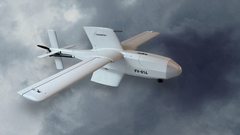 The FV-014 loitering munition drone combines reconnaissance and strike capabilities for rapid and precise target engagement.(Source:  Rheinmetall AG)