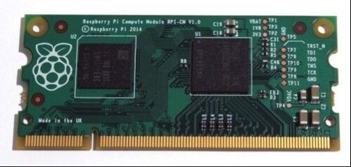 Raspberry Pi Compute Module mit dem Broadcom-Chip BCM2835 mit 512 MB RAM und 4-GB-eMMC-Flash (Bild: raspberrypi.org)