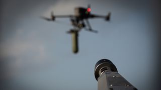 Rheinmetall’s Skyspotter system provides electro-optical detection and tracking for comprehensive drone surveillance at civilian airfields. (Source: Rheinmetall AG)