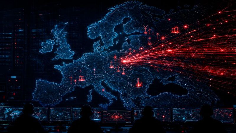 Neben Zielen in der Ukraine nehmen staatliche Hacker zunehmend auch die Energieversorgung in verbündeten Nachbarstaaten wie Polen ins Visier.(Bild:  KI-generiert)