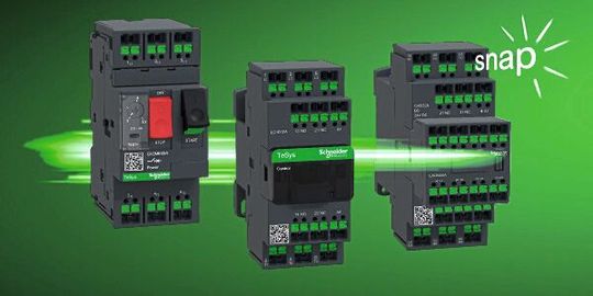 Die neue TeSys Snap-In Baureihe mit werkzeuglosen  Anschlussklemmen lässt sich in Sekundenschnelle verkabeln(Bild:  Schneider Electric)