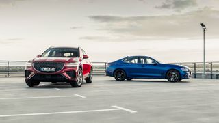 Genesis startet mit der Mittelklasse-Limousine G70 und dem SUV-Pendant GV70 in Deutschland. (Bild: Genesis)