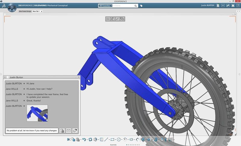 Solidworks Mechanical Conceptual bietet zahlreiche von Kooperationsmöglichkeiten. (Bild: Solidworks)