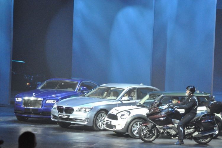 Die vier Säulen der BMW Group: Rolls-Royce, BMW, Mini und BMW Motorrad. (Foto: Richter)