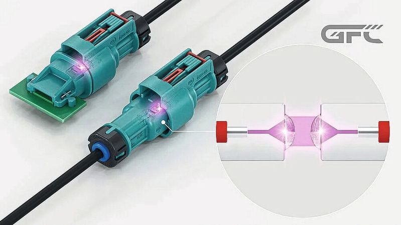 GFC: Das Expanded-Beam-Prinzip überträgt Licht über eine vergrößerte optisch wirksame Fläche – für hohen Schutz vor Verschmutzungen.(Bild:  Rosenberger)