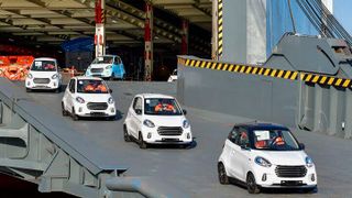 Im November 2021 hatte Elaris die Ankunft der ersten 150 Autos aus China bekannt gegeben.  (Bild: Elaris)